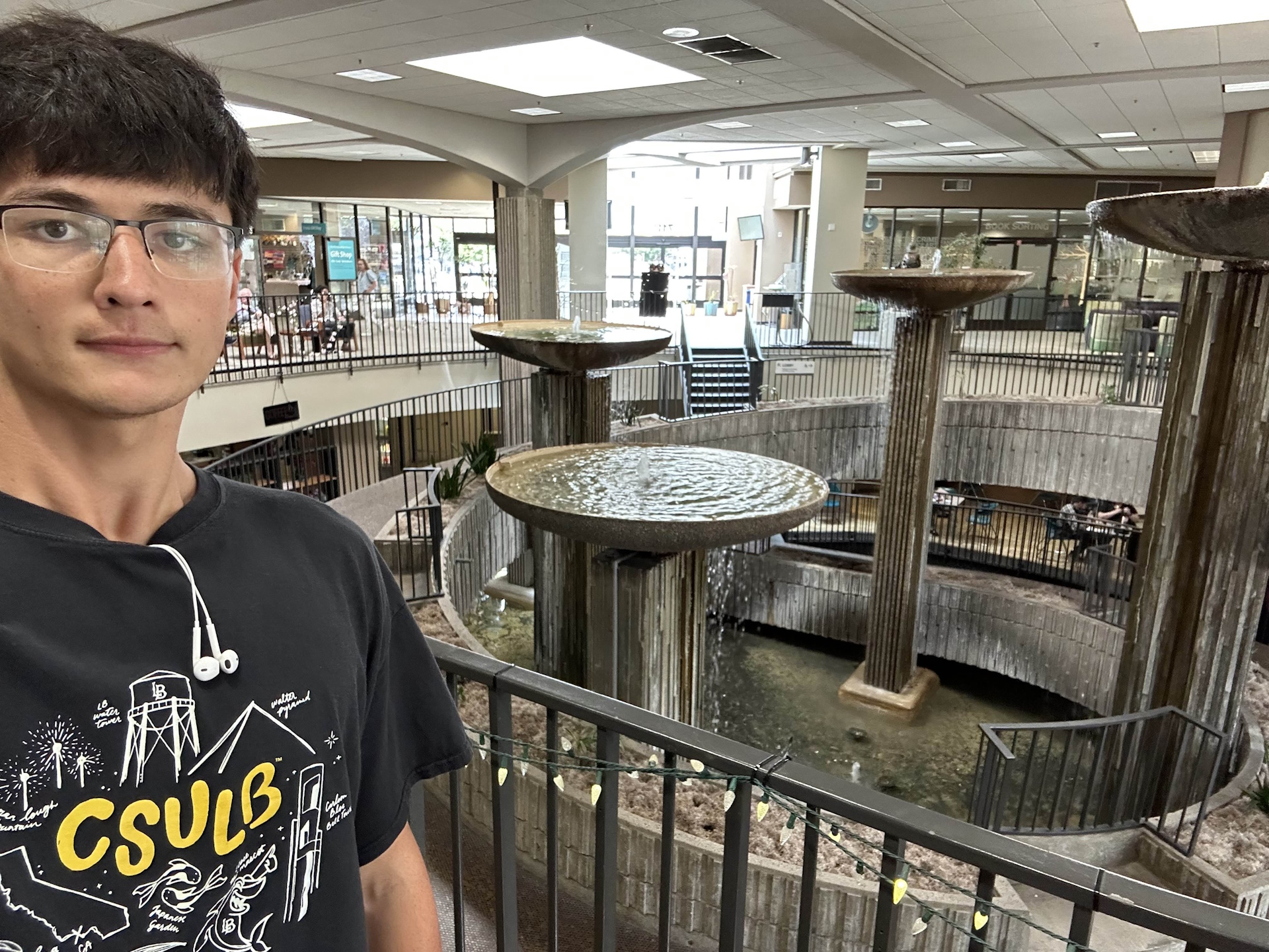 Selfie at Huntington Beach Library.